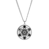 Dawapara Religious Solomon Necklace Magic Square Talisman Pendants Protection Wealth Amulet Stainless Steel Jewelry
