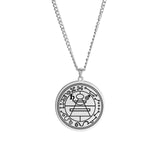 Dawapara Religious Solomon Necklace Magic Square Talisman Pendants Protection Wealth Amulet Stainless Steel Jewelry