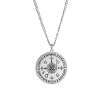 Dawapara Religious Solomon Necklace Magic Square Talisman Pendants Protection Wealth Amulet Stainless Steel Jewelry
