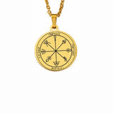 Silver Color 44 Solomon Pentacles Seal of Jupiter Mars Mercury Moon Saturn Sun Venus Talisman Pendant Stainless Steel Necklace