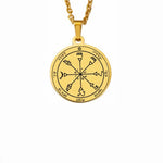 Silver Color 44 Solomon Pentacles Seal of Jupiter Mars Mercury Moon Saturn Sun Venus Talisman Pendant Stainless Steel Necklace
