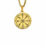 Silver Color 44 Solomon Pentacles Seal of Jupiter Mars Mercury Moon Saturn Sun Venus Talisman Pendant Stainless Steel Necklace