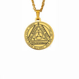 Silver Color 44 Solomon Pentacles Seal of Jupiter Mars Mercury Moon Saturn Sun Venus Talisman Pendant Stainless Steel Necklace