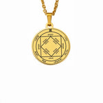 Silver Color 44 Solomon Pentacles Seal of Jupiter Mars Mercury Moon Saturn Sun Venus Talisman Pendant Stainless Steel Necklace