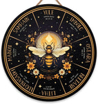 Wheel of the Year Wooden Wall Plaque - Witch Pagan Wiccan Sabbat Decor