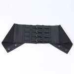 Retro four Buckles Fashion Raist Decorative Women's Wide Elastic Girdle Appear Slim Wear outside Waistband Corset For Ladies