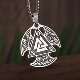 Retro Nordic Style Crow Skull Pendant Animal Bird Necklace for Men Personalized Jewelry Lucky Amulet Gift