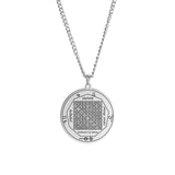 Dawapara Religious Solomon Necklace Magic Square Talisman Pendants Protection Wealth Amulet Stainless Steel Jewelry