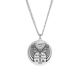 Dawapara Religious Solomon Necklace Magic Square Talisman Pendants Protection Wealth Amulet Stainless Steel Jewelry