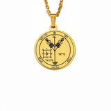 Silver Color 44 Solomon Pentacles Seal of Jupiter Mars Mercury Moon Saturn Sun Venus Talisman Pendant Stainless Steel Necklace