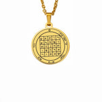 Silver Color 44 Solomon Pentacles Seal of Jupiter Mars Mercury Moon Saturn Sun Venus Talisman Pendant Stainless Steel Necklace