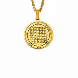 Silver Color 44 Solomon Pentacles Seal of Jupiter Mars Mercury Moon Saturn Sun Venus Talisman Pendant Stainless Steel Necklace