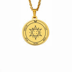 Silver Color 44 Solomon Pentacles Seal of Jupiter Mars Mercury Moon Saturn Sun Venus Talisman Pendant Stainless Steel Necklace