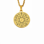 Silver Color 44 Solomon Pentacles Seal of Jupiter Mars Mercury Moon Saturn Sun Venus Talisman Pendant Stainless Steel Necklace