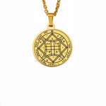 Silver Color 44 Solomon Pentacles Seal of Jupiter Mars Mercury Moon Saturn Sun Venus Talisman Pendant Stainless Steel Necklace