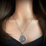 Witchcraft accessories moon phase crow necklace full moon half moon crescent moon viking jewelry pendant