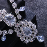 Bohemian Bridal Headband Crystal Waterdrop Headpiece Hair Chain for Women Wedding Rhinestone Forehead Jewelry Hair Accesories