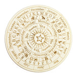15cm Wood Black Round Witchcraft Altar Butterfly Board Meditation Cube Moon Phase Pendulum Game Magical Divination Planchette - Charms