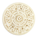15cm Wood Black Round Witchcraft Altar Butterfly Board Meditation Cube Moon Phase Pendulum Game Magical Divination Planchette - Charms