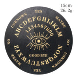 15cm Wood Black Round Witchcraft Altar Butterfly Board Meditation Cube Moon Phase Pendulum Game Magical Divination Planchette - Charms