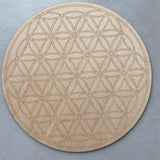 15cm Wood Round Altar Tile/Pad with viking compass ,Pentagram witchcraft supplies Divination mat wicca props Ornaments