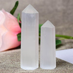 Selenite Tower Healing Stone for Meditation Crystal Healing Wand Selenite | Selenite Crystal Meditation | Selenite Tower Benefits Stones