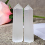 Selenite Tower Healing Stone for Meditation Crystal Healing Wand Selenite | Selenite Crystal Meditation | Selenite Tower Benefits Stones