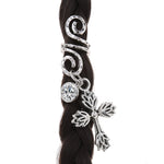 Magic Wicca~1pc Viking Spiral Hair Beads with Floral Cross Charms for Hair Braids for Beard Hair Beads Cubic Zircon-Series