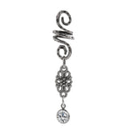 Magic Wicca~1pc Viking Spiral Hair Beads with Flowers Charms for Hair Braids for Beard Hair Beads Cubic Zircon-Series