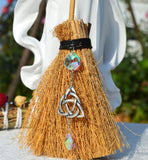 1pcs Wicca three-phase moon branch crystal pendant witch accessories broom moon sun pendant car pendant jewelry pendant gothic