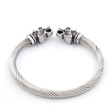 Magicun Viking~2019 new arrival Stainless steel Nordic Odin Wolf bracelet adjustable Viking Bracelet men wristband cuff bracelet for women