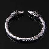 Magicun Viking~2019 new arrival Stainless steel Nordic Viking Raven bracelet adjustable never lose color men jewelry