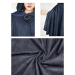 Hood Cloak Cosplay Medieval Long Cape Halloween Party Women Men Adult Long Mage Witchcraft Wicca Robe Conceal Gown Reenactment