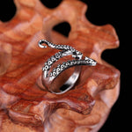 Gothic Ring Titanium Steel Gothic Deep Sea Squid Octopus Ring