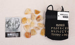 25PCS Divination Crystal Runas Symbols Reiki Healing Engraved Rune Stones ancient icelandic vikings with scandinavian runes kit