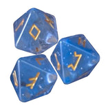 3 Pcs 8-Sided Rune Dice Resin Assorted Polyhedral Dices Set Divination