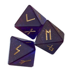3 Pcs 8-Sided Rune Dice Resin Assorted Polyhedral Dices Set Divination