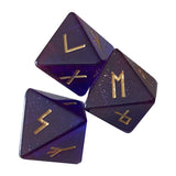 3 Pcs 8-Sided Rune Dice Resin Assorted Polyhedral Dices Set Divination