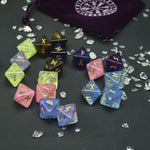 3 Pcs 8-Sided Rune Dice set Resin Assorted Polyhedral Dices Set Divination  Altar Runes Supplies For Witch Witchcraft Dices Tarot &Divination