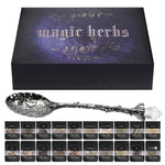30 Herbs Witchcraft Kit Dried Herb Kit with Crystal Spoon Witchcraft