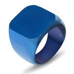 Magic Ring~316L  Fashion Simple Style Black Square Ring Classic Ring Wedding Engagement Jewelry