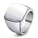 Magic Ring~316L  Fashion Simple Style Black Square Ring Classic Ring Wedding Engagement Jewelry