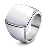 Magic Ring~316L  Fashion Simple Style Black Square Ring Classic Ring Wedding Engagement Jewelry
