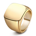 Magic Ring~316L  Fashion Simple Style Black Square Ring Classic Ring Wedding Engagement Jewelry