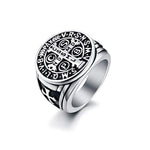 Magic Ring~316L  Men Women Stainless Steel Black Gold Armor Shield Knight Templar Crusade Cross Signet Male Ring Medieval Signet