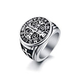 Magic Ring~316L  Men Women Stainless Steel Black Gold Armor Shield Knight Templar Crusade Cross Signet Male Ring Medieval Signet