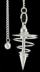 Witchcraft~GPSS Silver Plated Brass Spiral Pendulum Divination Dowsing