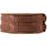 Medieval Leather Laced Wide Belt Men Larp Celtic Viking Pirate Warrior Armor Costume Double Buckle Strap Braided WaistBand Wrap