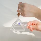 3inch Clear Quartz Crystal Singing Pyramid+Mallet Excellent Sound| |
