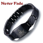 Viking Magic~4 in 1 Men Steel Magnetic Therapy Healing Bracelet Bio Magnet Health Care Bangle Relieve Pain Anti Radiation Wristband Gift